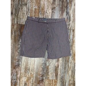 Mens Peter Millar Flat Front Golf Shorts Size 38 Colorful Checker Print